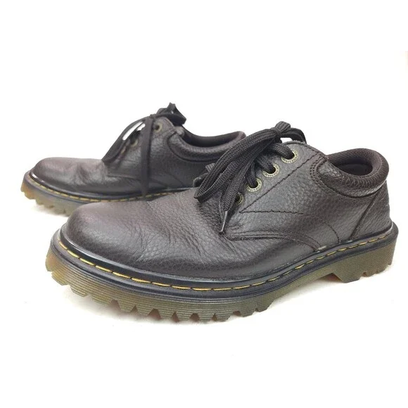 Dr. Martens Oxford Men's 8 M Brown Leather Ashfeld Air Cushion Sole AW004 - Picture 4 of 11